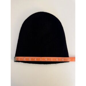 Zara Accessories Unisex Black One Size 100% Cashmere Beanie